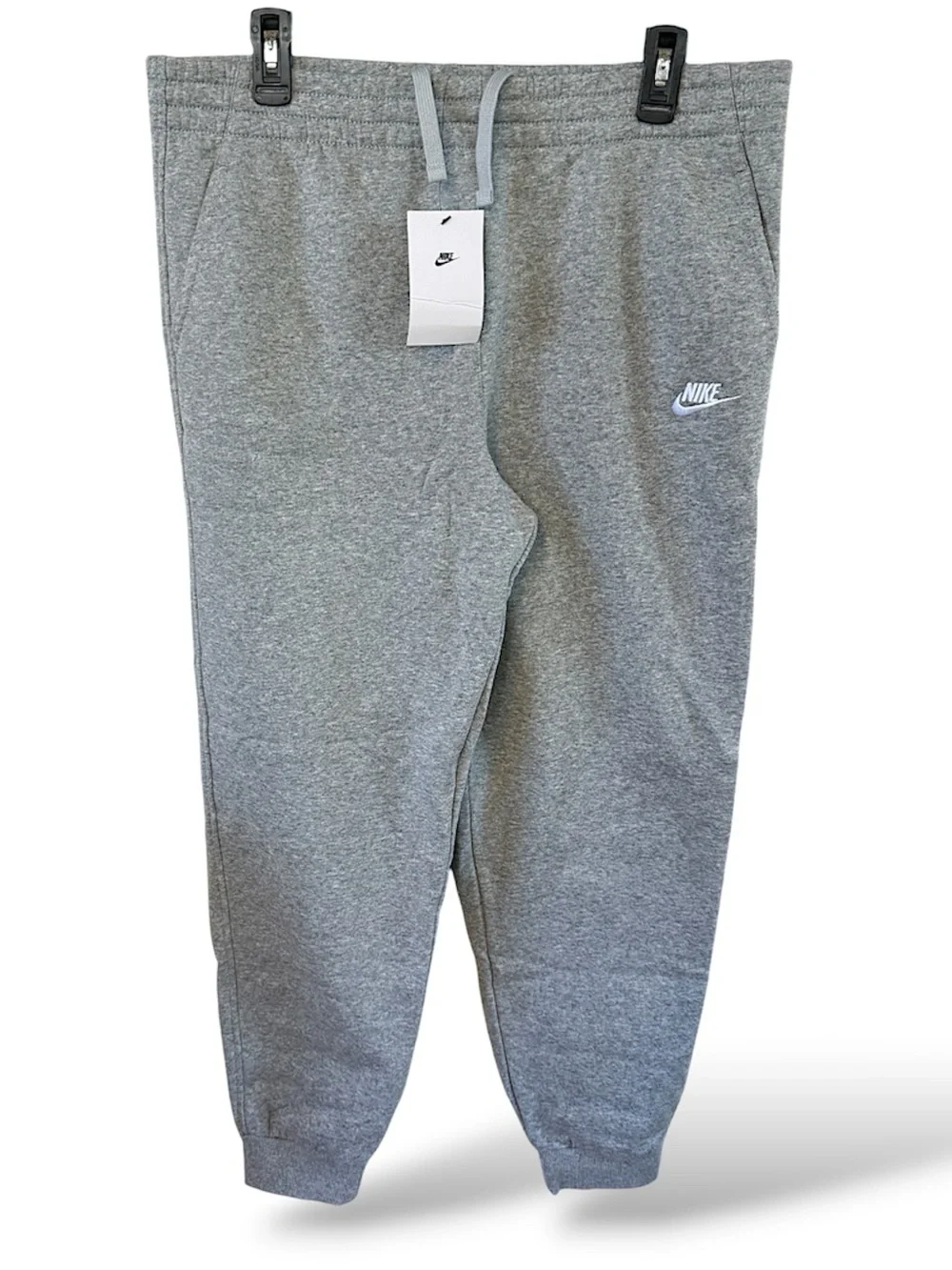 Nike Big Kid's Sportswear Fleece Joggers in Gray, Size XL (+) Standard Fit